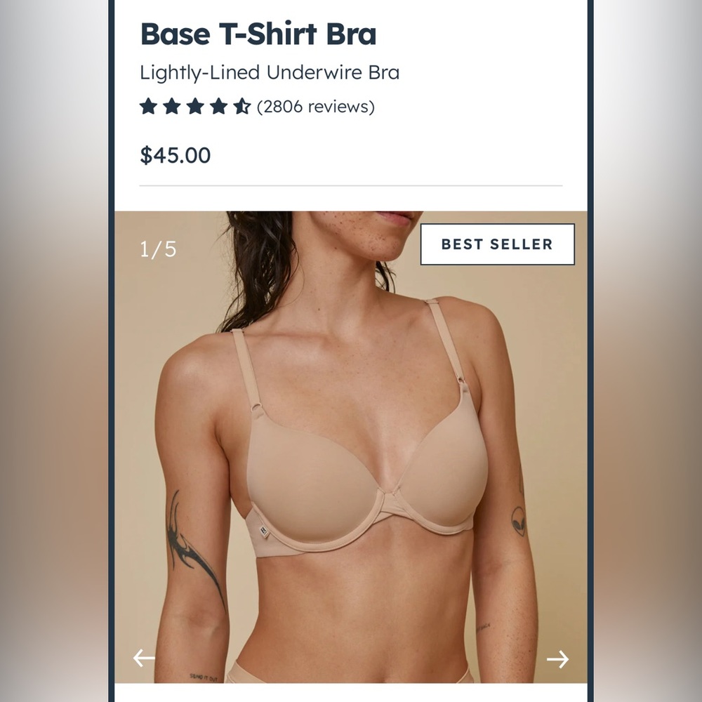 Harper Wilde The Base T-Shirt Bra 40B Beige